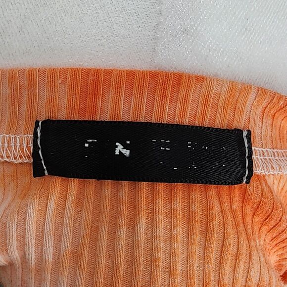 SHEIN Orange Ribbed Crop Top (S) - Picture 2 of 5